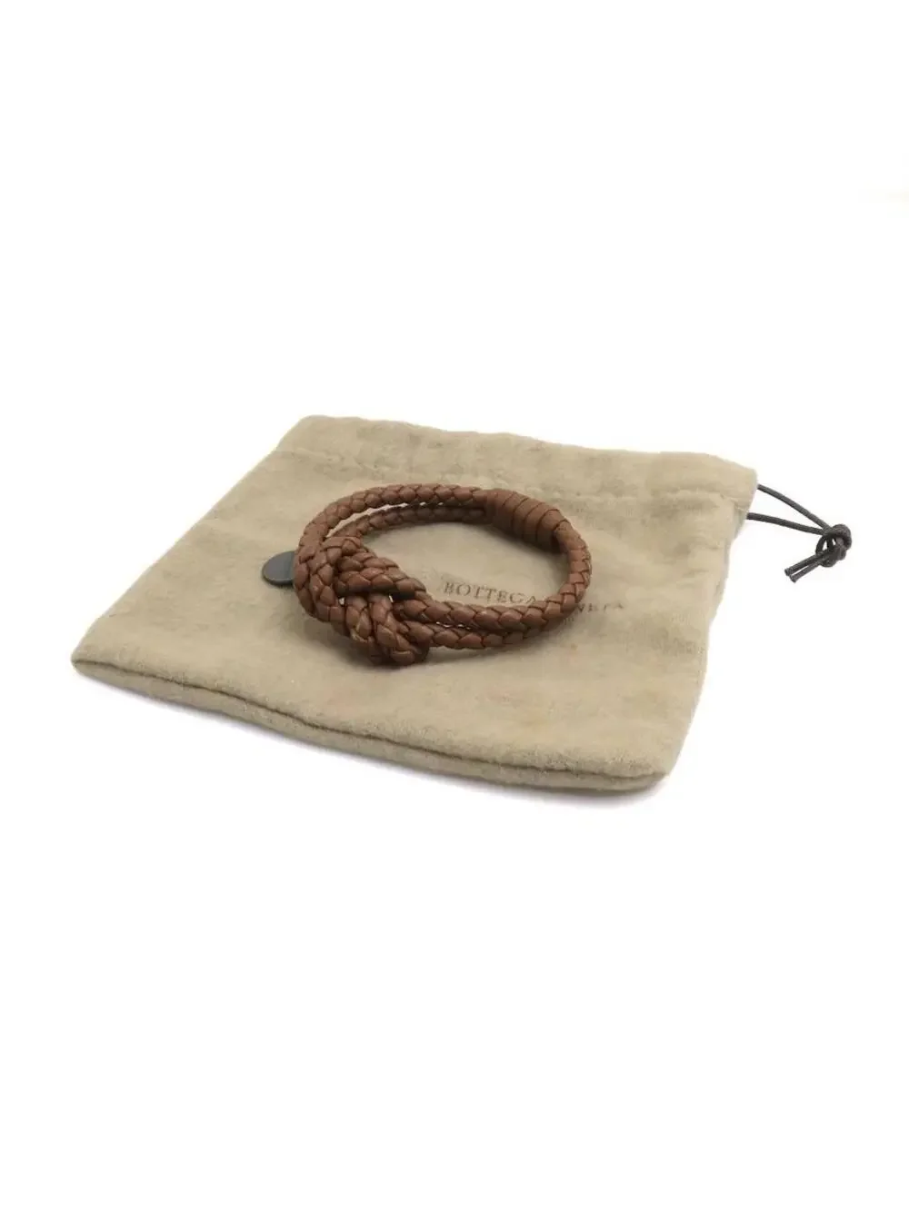 Auth Bottegaveneta Bracelet Brown #302639B84B